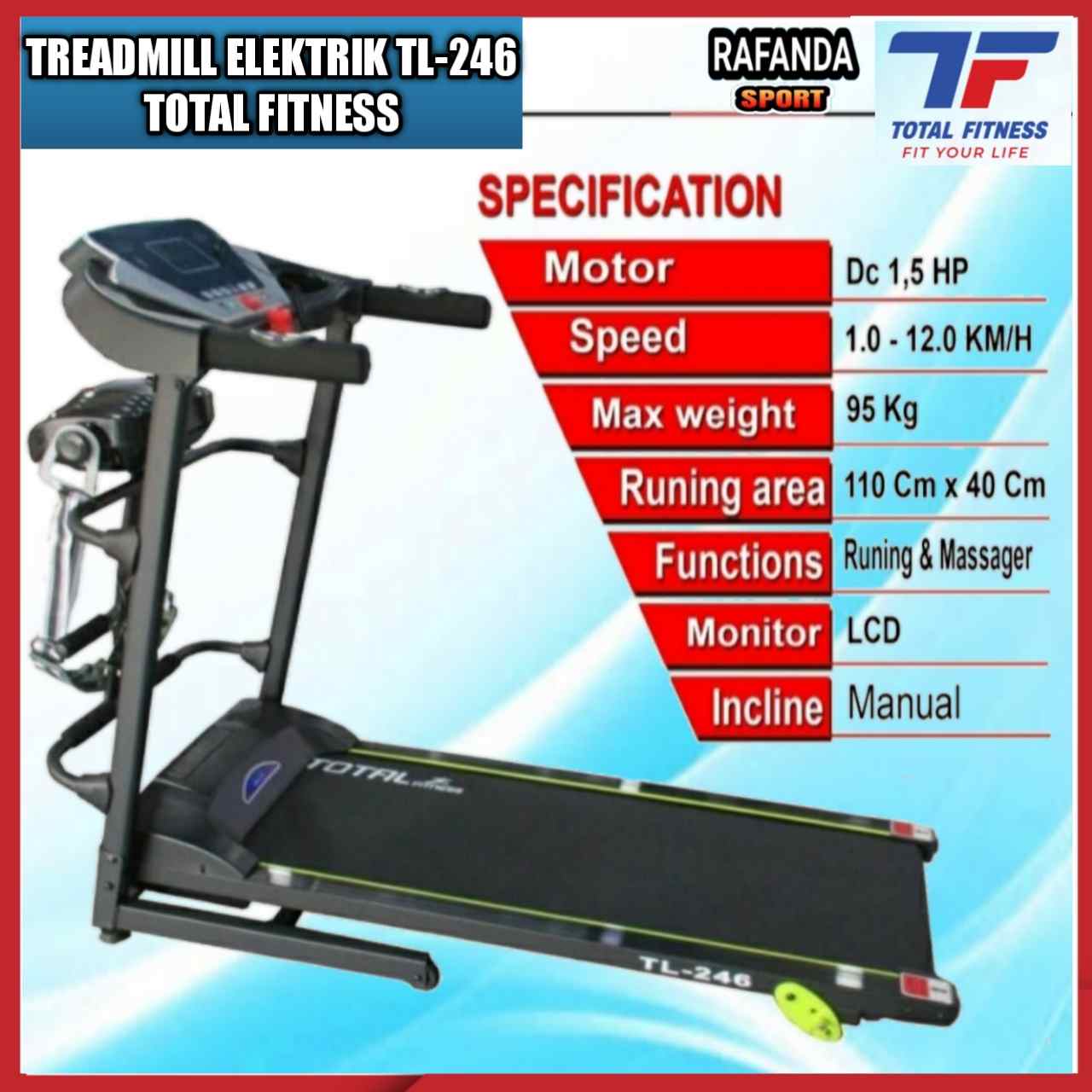 Treadmillelektrik_tl246totalfitness_jualtreadmill